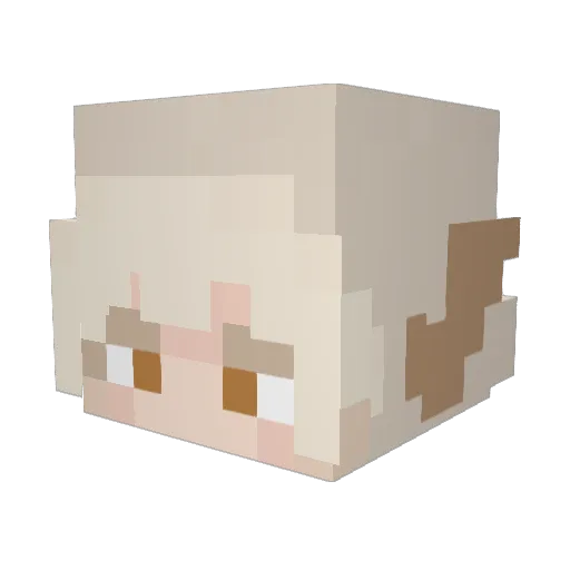 SleepiLee Minecraft avatar head, 3D render