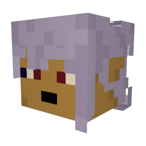 SleepieButt Minecraft avatar head, 3D render