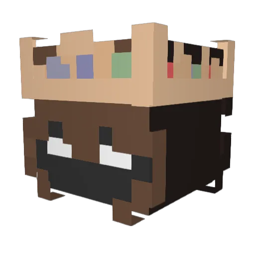 Sleepieez Minecraft avatar head, 3D render