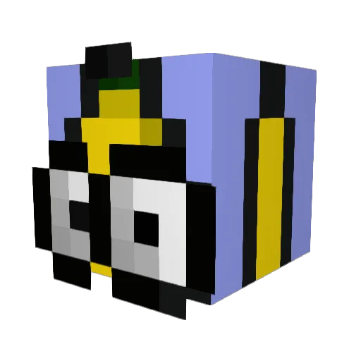Sleepieyed Minecraft avatar head, 3D render