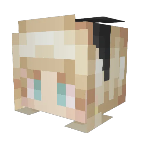 SleepingAlice Minecraft avatar head, 3D render