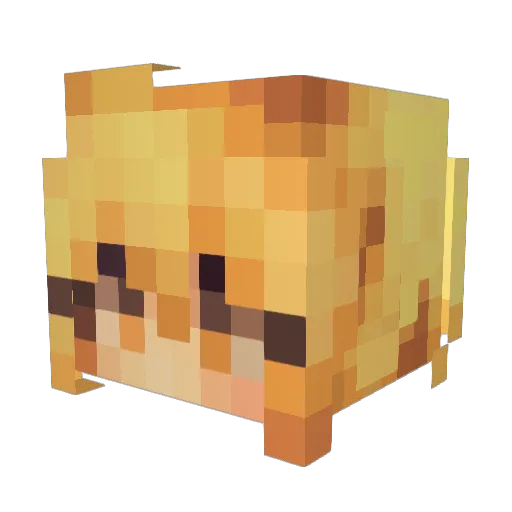 SleepingEgg Minecraft avatar head, 3D render