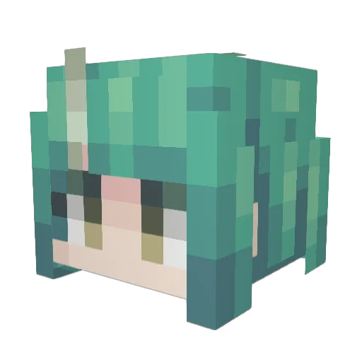 SleepingFool Minecraft avatar head, 3D render