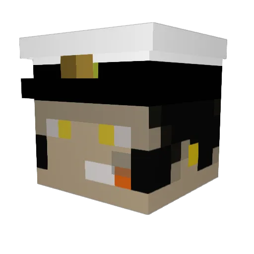 Sleeping_guy Minecraft avatar head, 3D render
