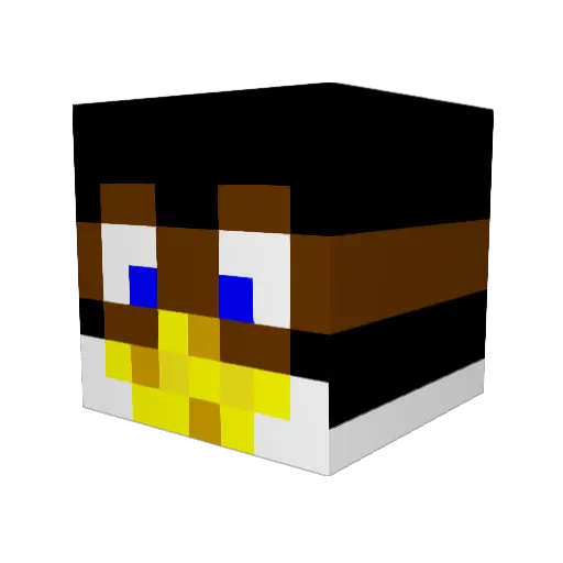 Sleepingpenguin Minecraft avatar head, 3D render