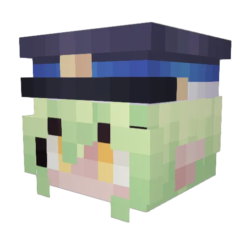 SleepoBepo Minecraft avatar head, 3D render