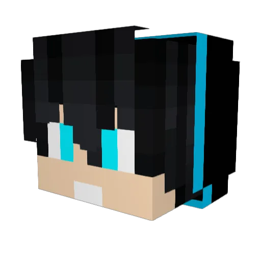 Sleepss Minecraft avatar head, 3D render