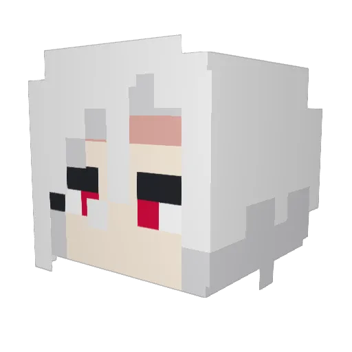 SleepyAriane Minecraft avatar head, 3D render