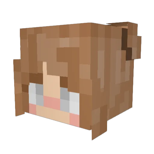 SleepyAsumi Minecraft avatar head, 3D render