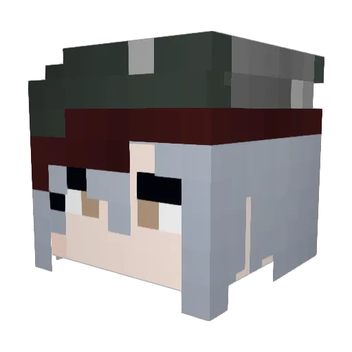 SleepyB0x Minecraft avatar head, 3D render