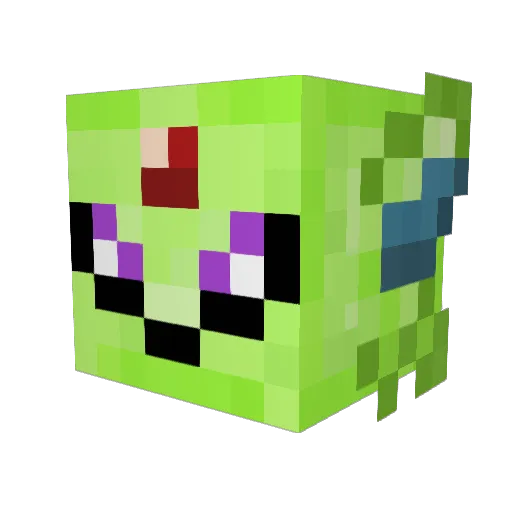 SleepyBaguete Minecraft avatar head, 3D render