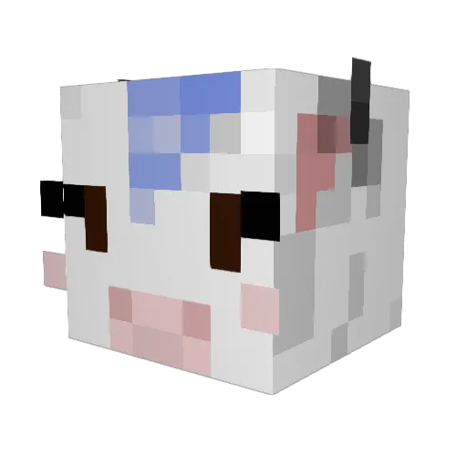 SleepyCowzzz Minecraft avatar head, 3D render