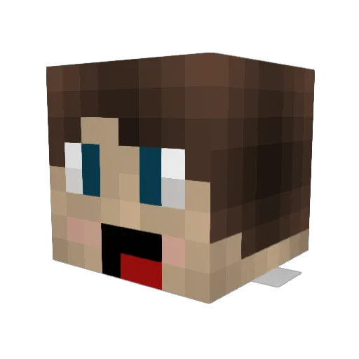 SleepyFitz Minecraft avatar head, 3D render