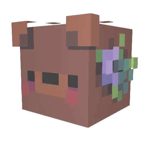 SleepyKitty22 Minecraft avatar head, 3D render