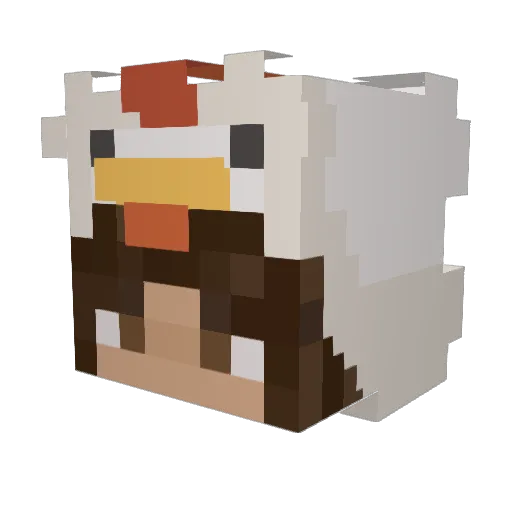 SleepyKitty3 Minecraft avatar head, 3D render