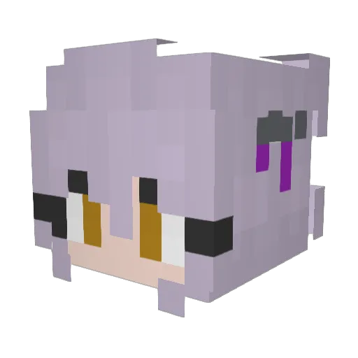 SleepyMaia Minecraft avatar head, 3D render