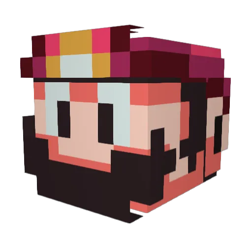 SleepyMars Minecraft avatar head, 3D render