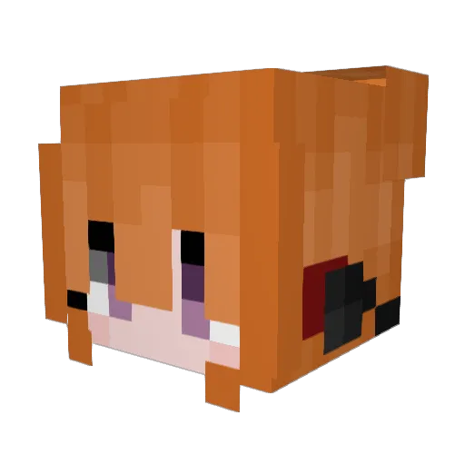 SleepyMel_ Minecraft avatar head, 3D render