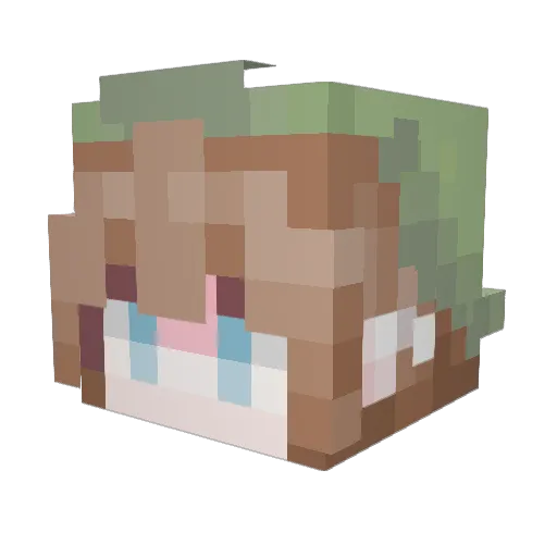 SleepyNyx2 Minecraft avatar head, 3D render