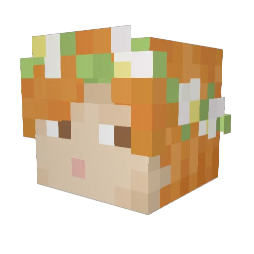 SleepyOreo Minecraft avatar head, 3D render