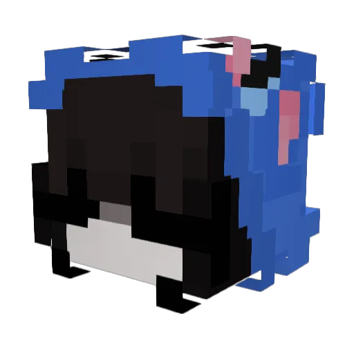 SleepyP4nda Minecraft avatar head, 3D render