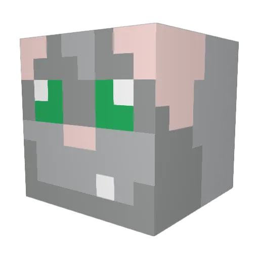 SleepyRodent Minecraft avatar head, 3D render