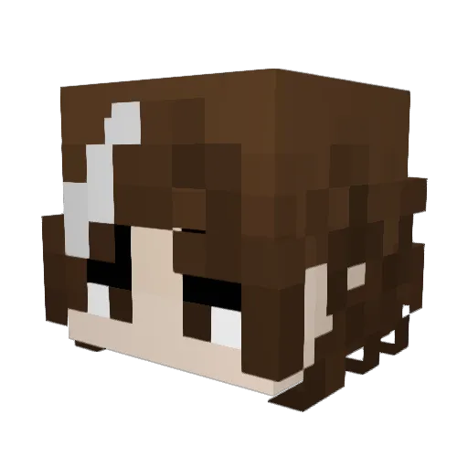 SleepyShibaaa Minecraft avatar head, 3D render