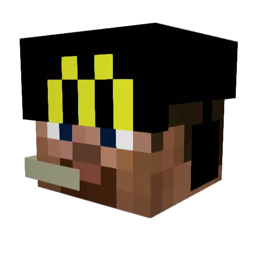 SleepySighted Minecraft avatar head, 3D render