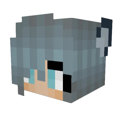 SleepySixthSense Minecraft avatar head, 3D render