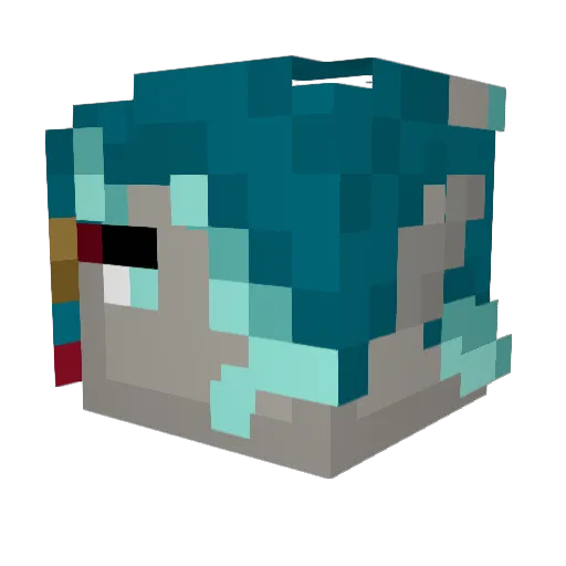 SleepySpace_ Minecraft avatar head, 3D render