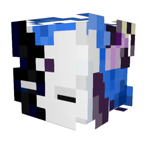 SleepySpades Minecraft avatar head, 3D render