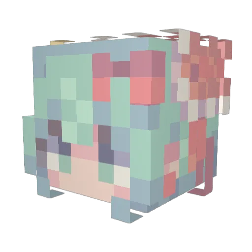 SleepySuga Minecraft avatar head, 3D render