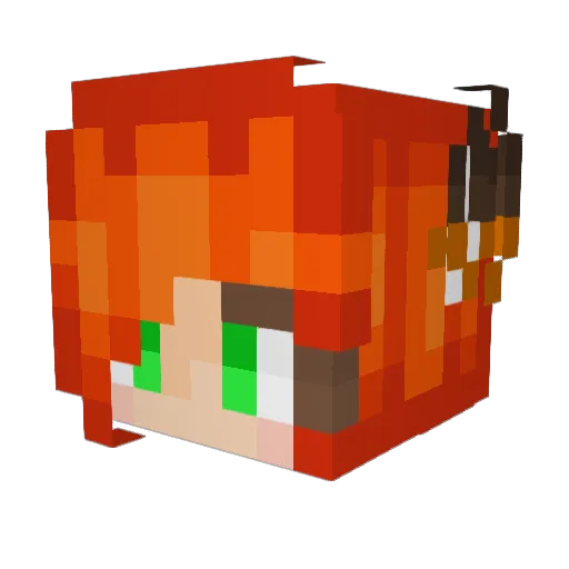 SleepyTeddyTime Minecraft avatar head, 3D render