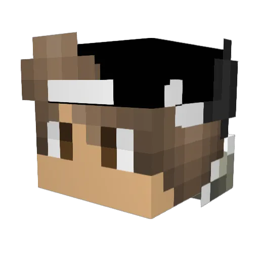 SleepyWolfYT Minecraft avatar head, 3D render