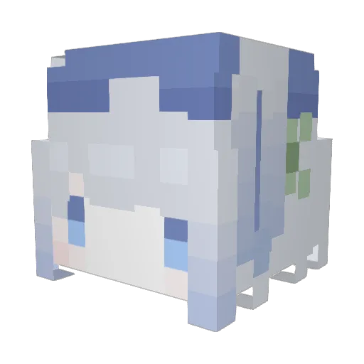 Sleepy__Yang Minecraft avatar head, 3D render