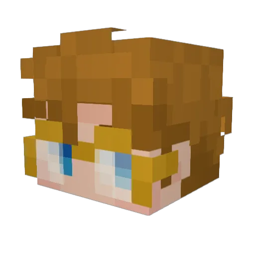 Sleepyheadfriend Minecraft avatar head, 3D render