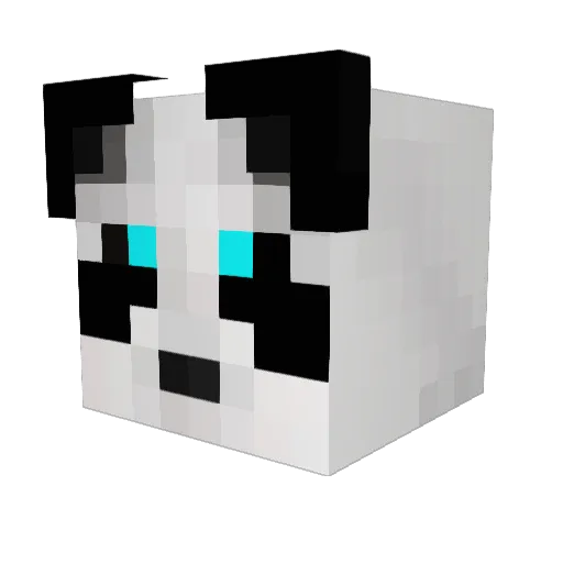 SleepyyPandaa Minecraft avatar head, 3D render