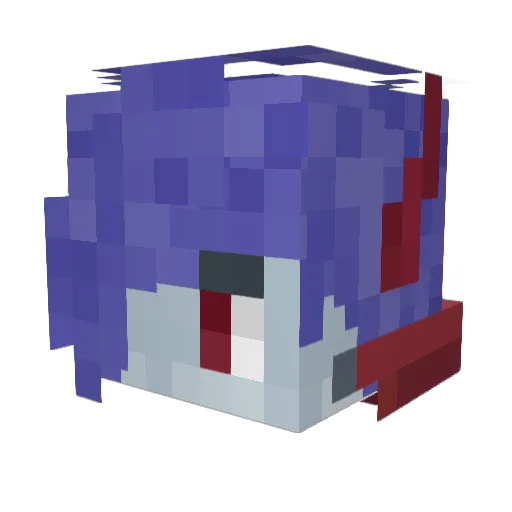 SleepyyYuri Minecraft avatar head, 3D render