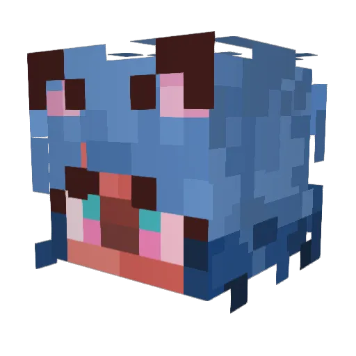 Sleetea Minecraft avatar head, 3D render