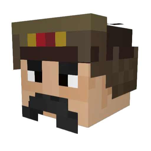 Sleezionch Minecraft avatar head, 3D render