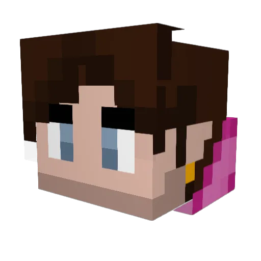 SlenZip Minecraft avatar head, 3D render