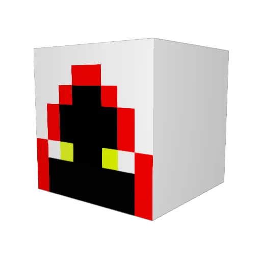 SlenderBlade Minecraft avatar head, 3D render