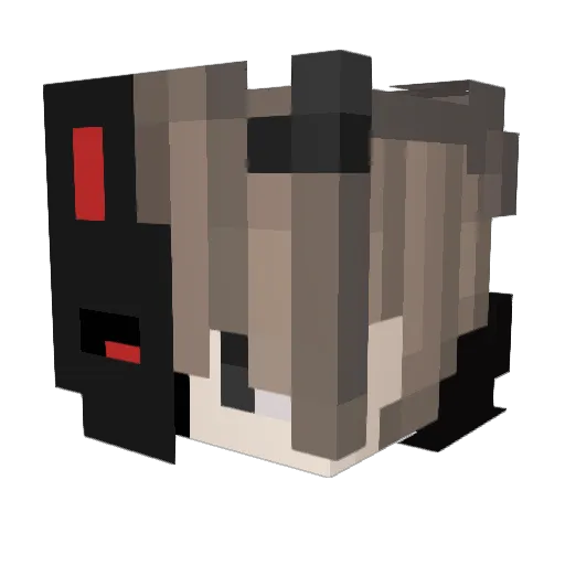 SlenderG Minecraft avatar head, 3D render