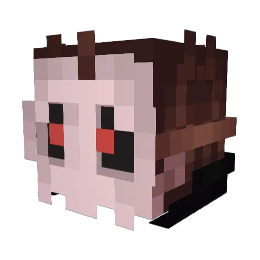 SlenderGHG Minecraft avatar head, 3D render