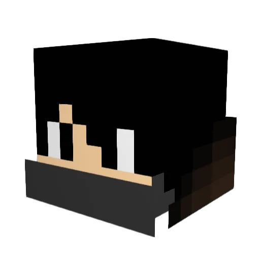 SlenderHog Minecraft avatar head, 3D render
