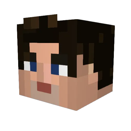 SlenderJames Minecraft avatar head, 3D render