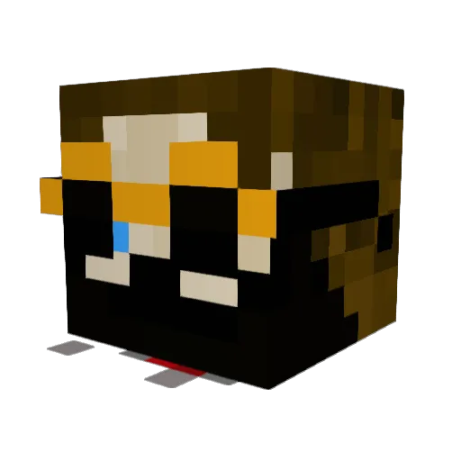 SlenderMan0635 Minecraft avatar head, 3D render