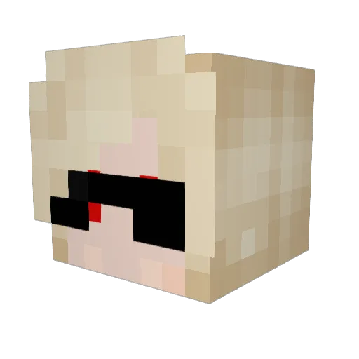 SlenderManDan Minecraft avatar head, 3D render