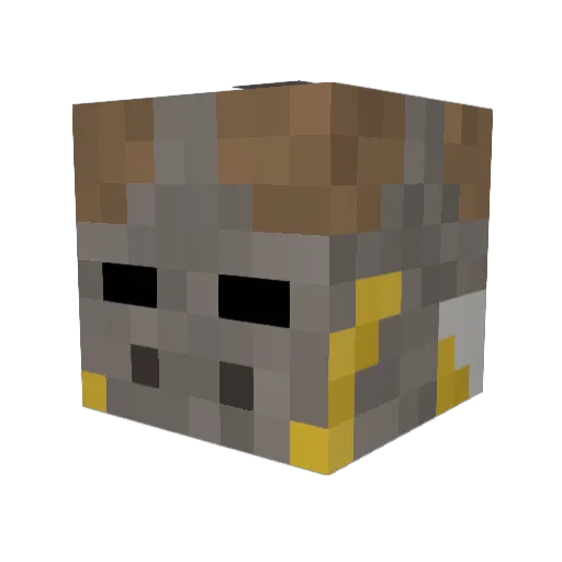 SlenderSoda Minecraft avatar head, 3D render