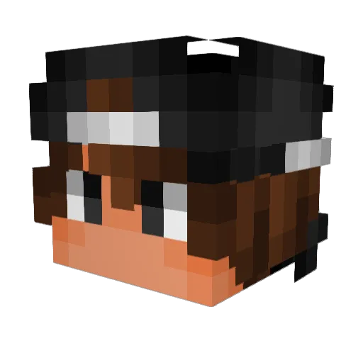 Slender_Athyss_ Minecraft avatar head, 3D render